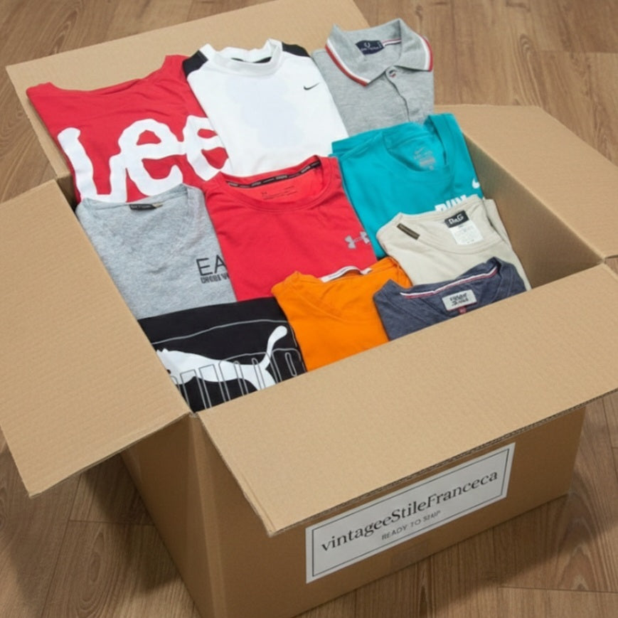 mister box 10 T-Shirt Brand mix Grando A pronti per la rivendita