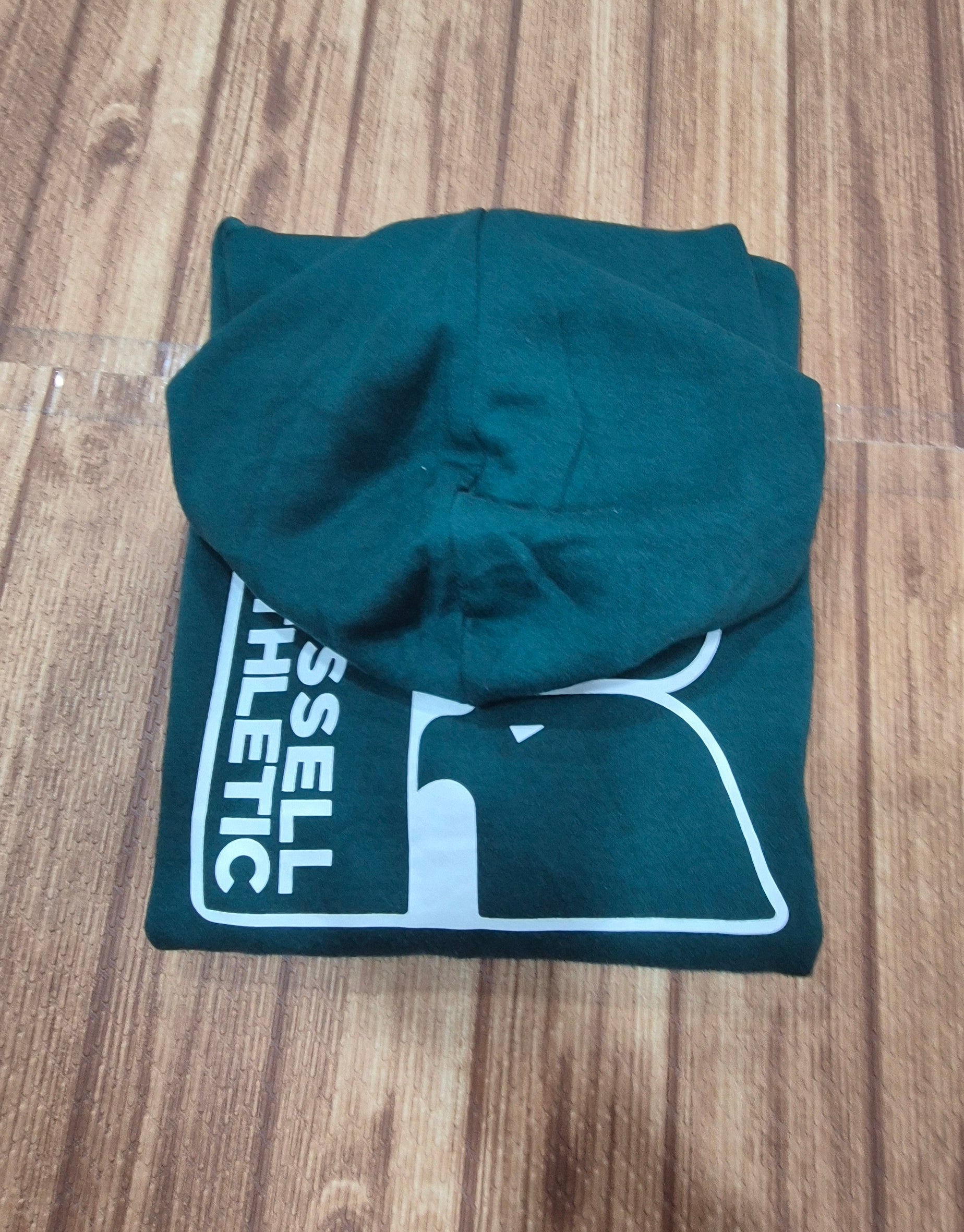 Felpa Russell Athletic Vintage Green – Hoodie XL Logo Eagle