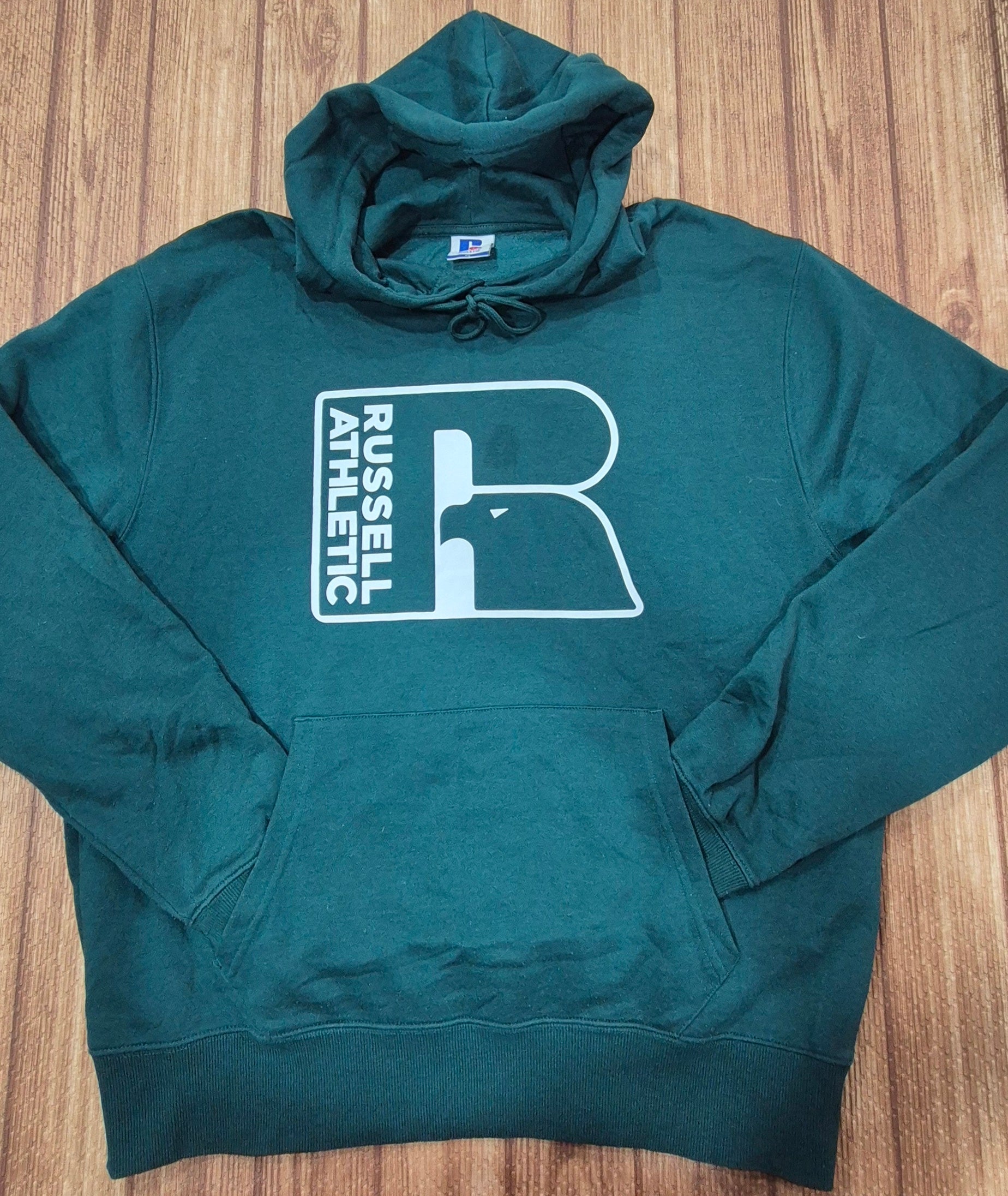 Felpa Russell Athletic Vintage Green – Hoodie XL Logo Eagle
