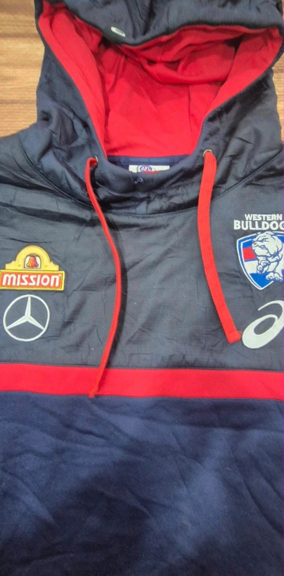 Felpa Western Bulldogs AFL Hoodie ASICS - Taglia M (A52 L72) - Original Team Gear