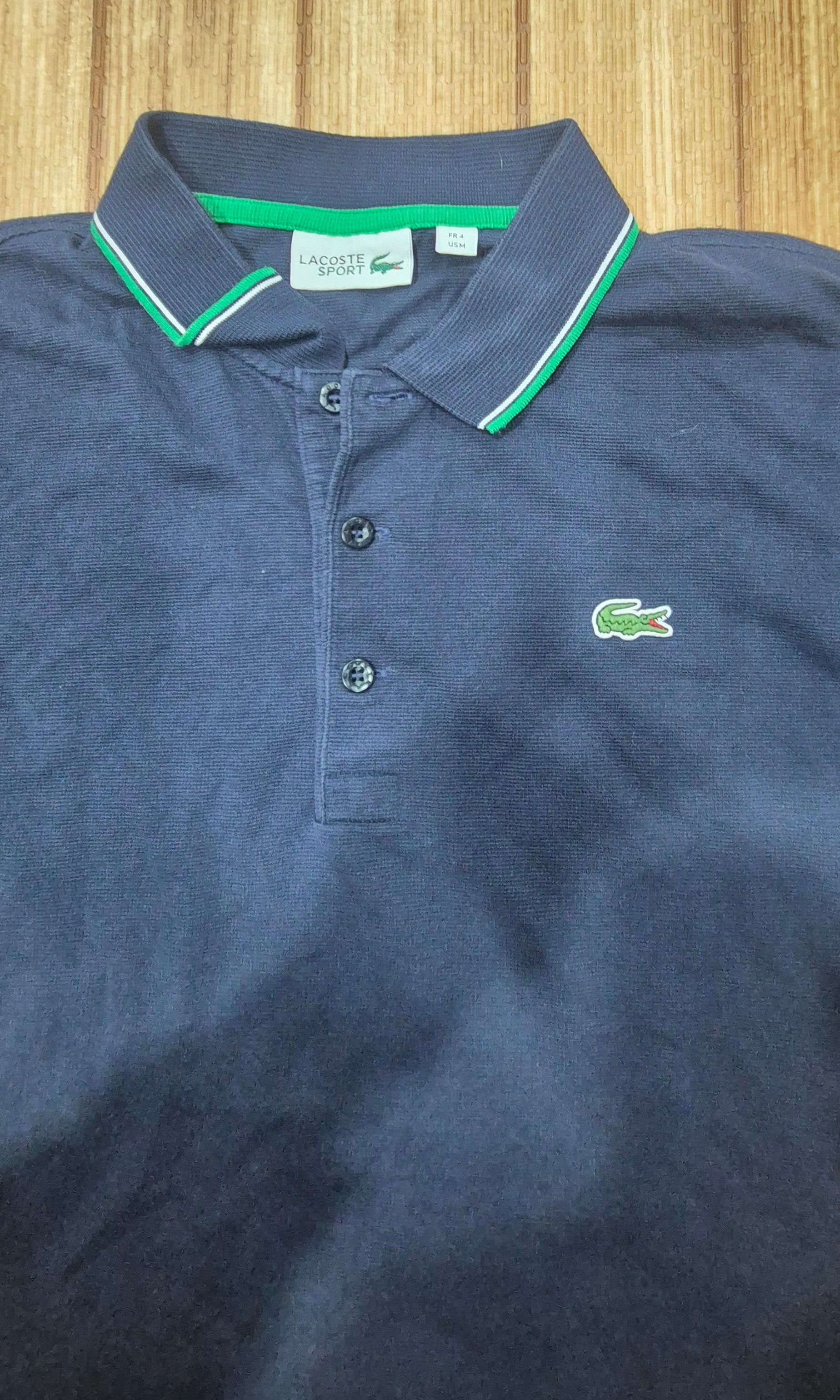 Polo Lacoste Sport Blu Navy – Taglia 4 (M) – Cotone Piqué con Bordi Contrasto