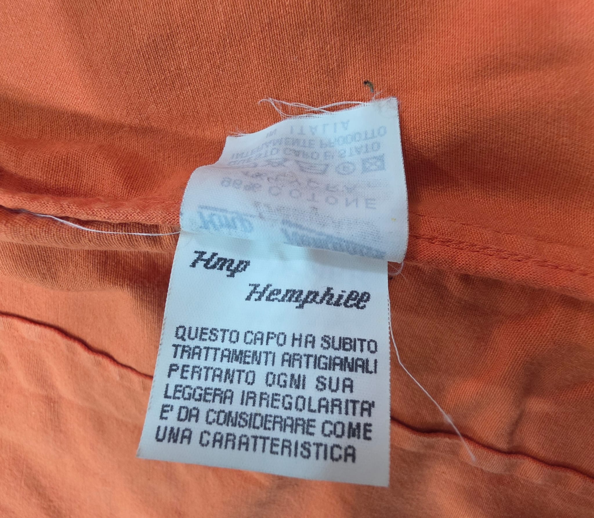 Gilet Artigianale Hemphill - Arancione Vitaminico - Made in Italy - Taglia 42