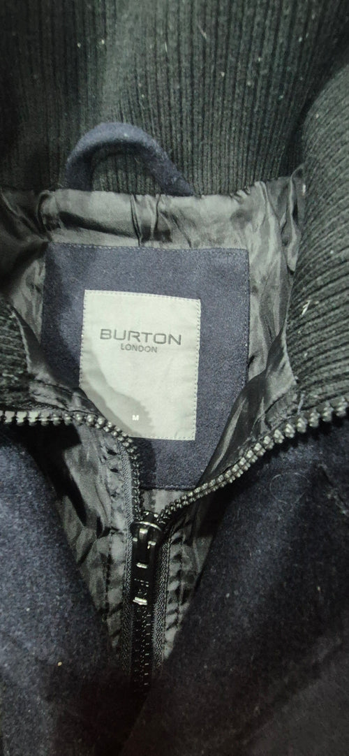 Cappotto Uomo Burton Menswear London Blu Navy - Taglia M -