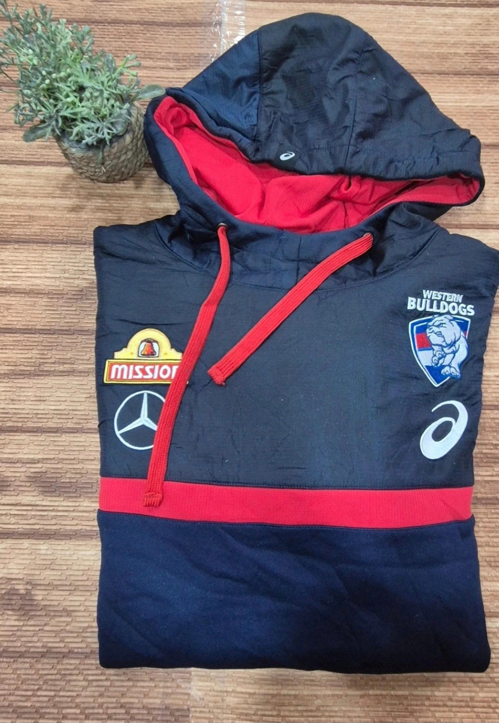 Felpa Western Bulldogs AFL Hoodie ASICS - Taglia M (A52 L72) - Original Team Gear