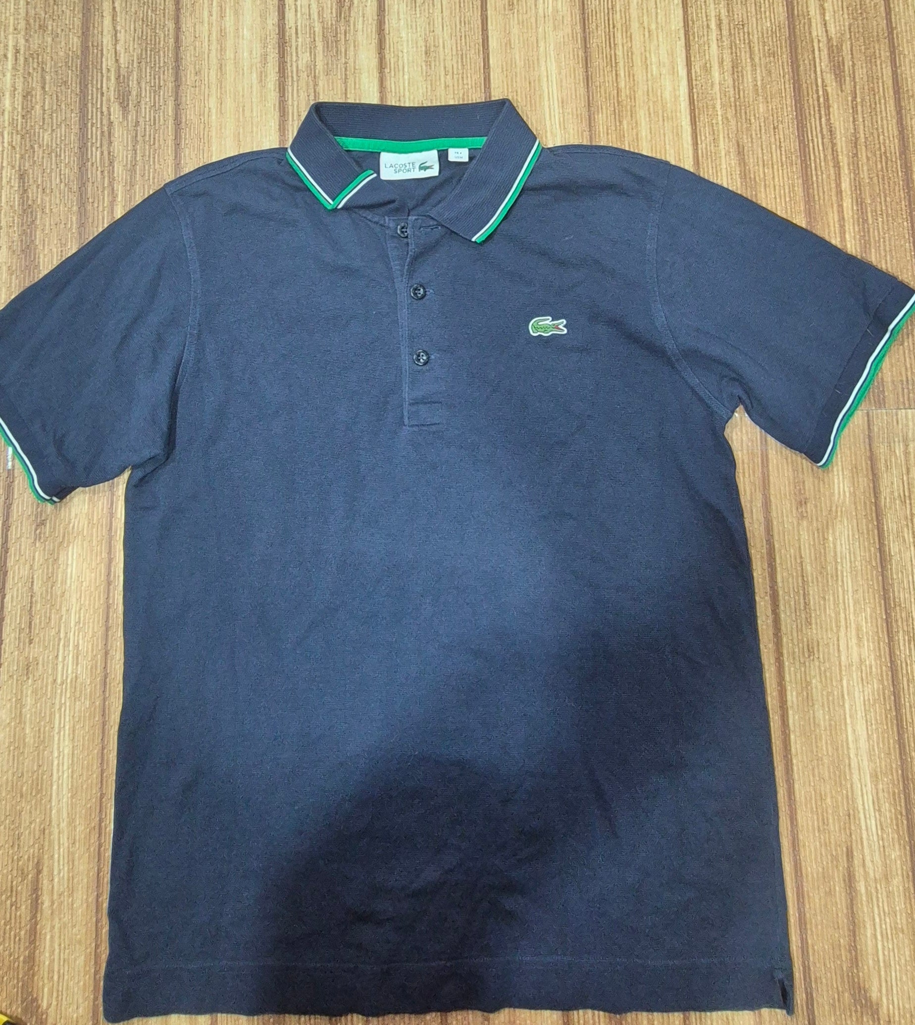 Polo Lacoste Sport Blu Navy – Taglia 4 (M) – Cotone Piqué con Bordi Contrasto